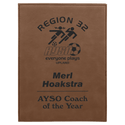 Dark Brown 9" x 12" Laserable Leatherette Plaque