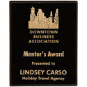 Black/Gold 8" x 10" Laserable Leatherette Plaque
