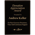 Black/Gold 9" x 12" Laserable Leatherette Plaque
