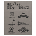 Gray 8" x 10" Laserable Leatherette Plaque