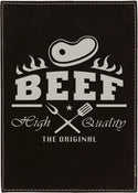 Black/Silver 7" x 9" Laserable Leatherette Plaque