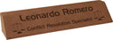 Dark Brown 10 1/2" Laserable Leatherette Desk Wedge