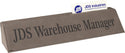Gray 10 1/2" Laserable Leatherette Desk Wedge with Business Card Holder