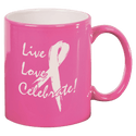 Pink 11 oz. Ceramic Round LazerMug