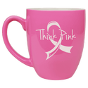 Pink 16 oz. Ceramic Bistro LazerMug