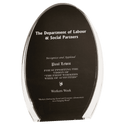 Black/Clear 8"/ Luminary Oval Acrylic