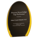 Black/Gold 8"/ Luminary Oval Acrylic