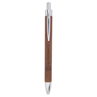 Dark Brown Laserable Leatherette Pen