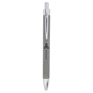Gray Laserable Leatherette Pen