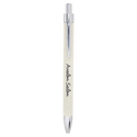 White Laserable Leatherette Pen