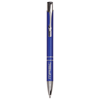 Blue with Silver Trim Laserable Pen