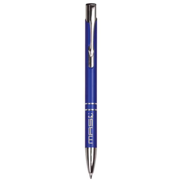 Blue with Silver Trim Laserable Pen