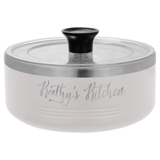 White Polar Camel 1 1/4 Quart Serving Bowl with Lid