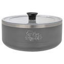 Gray Polar Camel 3 Quart Serving Bowl with Lid