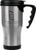 Silver Stainless Steel 14 oz. Travel Mug with Handle
