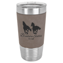 Gray Polar Camel 20 oz. Laserable Leatherette Tumbler with Clear Lid