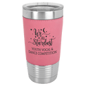 Pink Polar Camel 20 oz. Laserable Leatherette Tumbler with Clear Lid