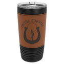 Black Rawhide Polar Camel 20 oz. Leatherette Tumbler with Slider Lid