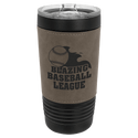 Black Gray Polar Camel 20 oz. Leatherette Tumbler with Slider Lid