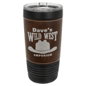 Black Rustic Polar Camel 20 oz. Leatherette Tumbler with Slider Lid