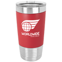 Red White Polar Camel 20 oz. Tumbler with Silicone Grip and Clear Lid
