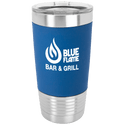 Blue/White Polar Camel 20 oz. Tumbler with Silicone Grip and Clear Lid