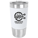 White Black 20 oz. Polar Camel Tumbler with Silicone Grip and Clear Lid