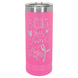 Pink Polar Camel 22 oz. Skinny Tumbler with Slider Lid