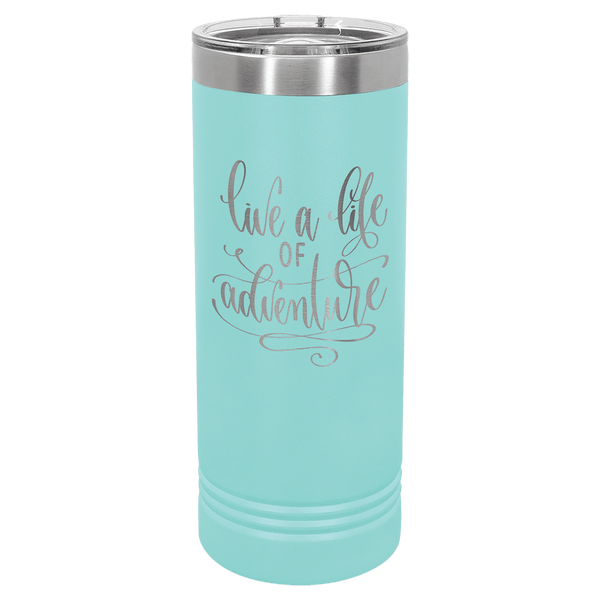 Teal Polar Camel 22 oz. Skinny Tumbler with Slider Lid