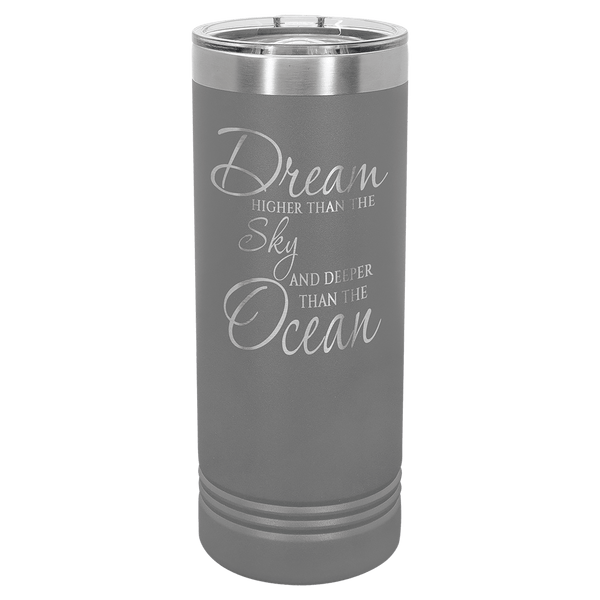 Dark Gray Polar Camel 22 oz. Skinny Tumbler with Slider Lid