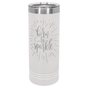 White Polar Camel 22 oz. Skinny Tumbler with Slider Lid