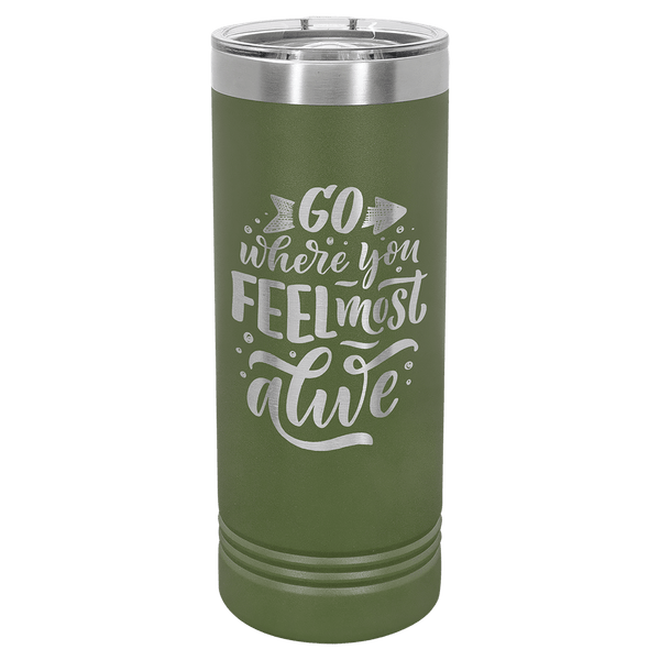 Green 2 Polar Camel 22 oz. Skinny Tumbler with Slider Lid