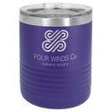 Purple Polar Camel 10 oz. Vacuum Insulated Ringneck Tumbler with Clear Lid