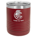 Maroon Polar Camel 10 oz. Vacuum Insulated Ringneck Tumbler with Clear Lid