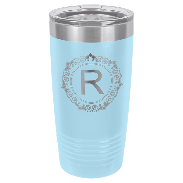 Light Blue Polar Camel 20 oz. Ringneck Tumbler with Logo Lid