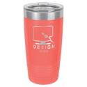 Coral Polar Camel 20 oz. Ringneck Tumbler with Logo Lid