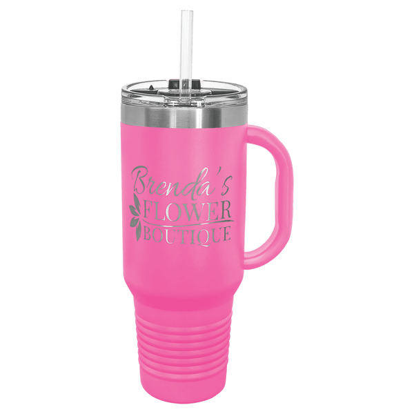 Pink Polar Camel 40 oz. Travel Mug with Snap Lid & Straw
