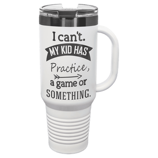 White/Ghost Black Polar Camel 40 oz. Travel Mug with Handle & Straw