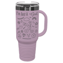 Black 4 Polar Camel 40 oz. Travel Mug with Handle & Straw