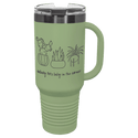 Black 3 Polar Camel 40 oz. Travel Mug with Handle & Straw