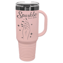 Blush Ghost Black Polar Camel 40 oz. Travel Mug with Handle & Straw