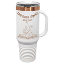 White Rose Gold Polar Camel 40 oz. Travel Mug with Handle & Straw