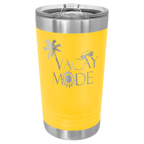 Yellow Polar Camel 16 oz. Pint with Slider Lid