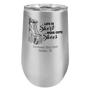 Polar Camel 16 oz. Stainless Steel Vacuum Insulated Stemless Tumbler with Lid