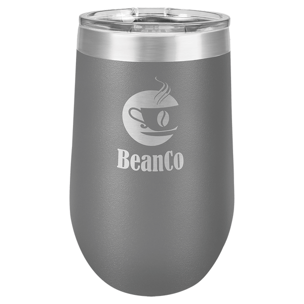 Dark Gray Polar Camel 16 oz. Vacuum Insulated Stemless Tumbler with Lid