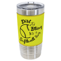 Softball Polar Camel 20 oz. Leather Tumbler with Slider Lid