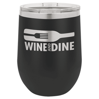 Black Polar Camel 12 oz. Vacuum Insulated Stemless Wine Tumbler with Lid