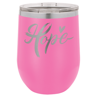 Pink Polar Camel 12 oz. Vacuum Insulated Stemless Wine Tumbler with Lid