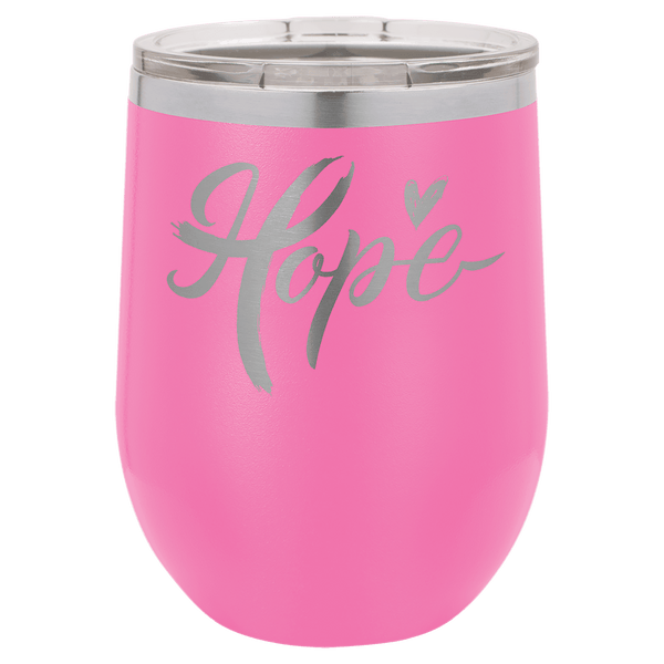 Pink Polar Camel 12 oz. Vacuum Insulated Stemless Wine Tumbler with Lid