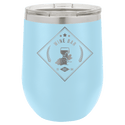 Light Blue Polar Camel 12 oz. Vacuum Insulated Stemless Wine Tumbler with Lid